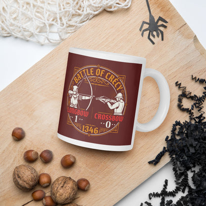 Battle of Crécy Longbow vs Crossbow Mug - history buff gift by HistoHead