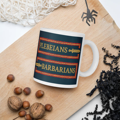 Mosaic Plebeians or Barbarians Mug - history buff gift by HistoHead