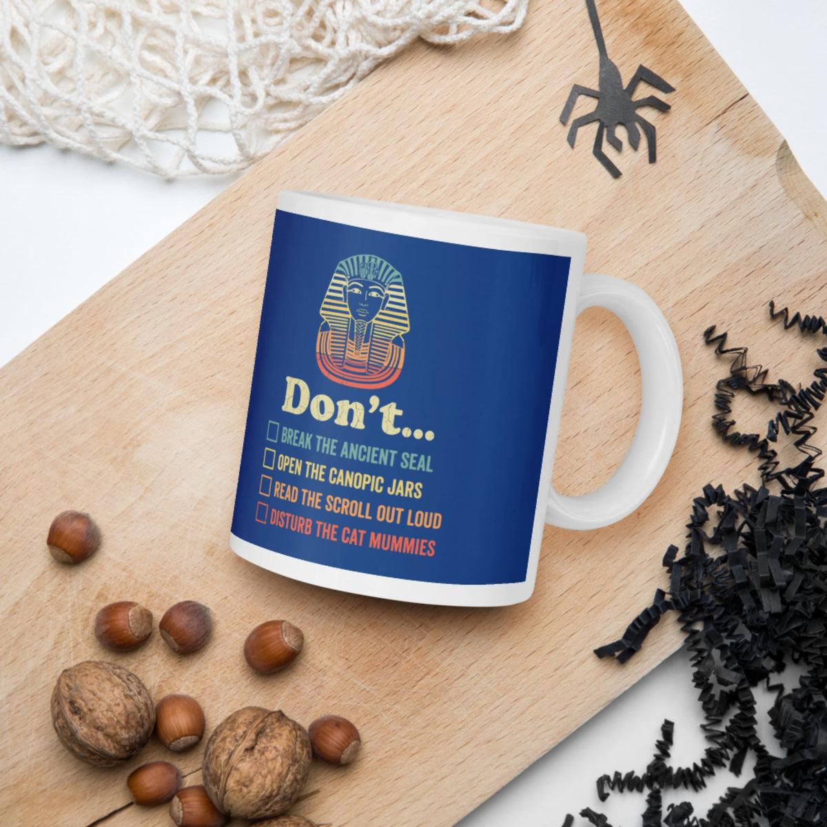 King Tutankhamun Advice Mug - history buff gift by HistoHead