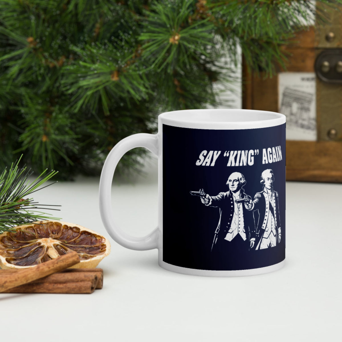 Washington Lafayette Say King Again Mug - history buff gift by HistoHead