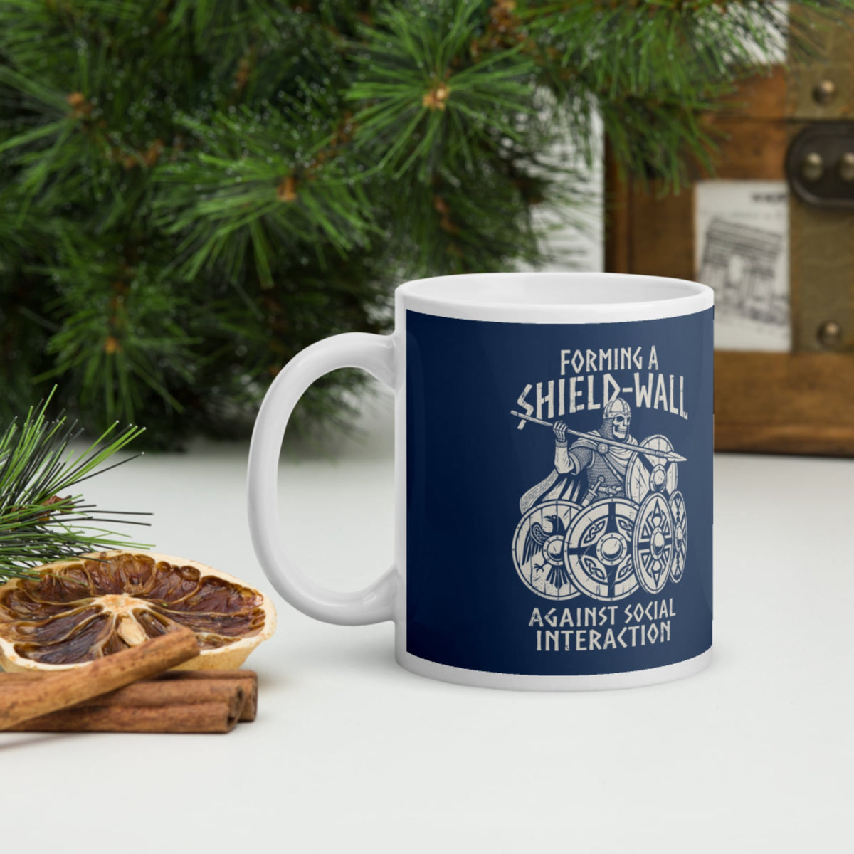 Shieldwall Against Social Interaction Mug - history buff gift by HistoHead