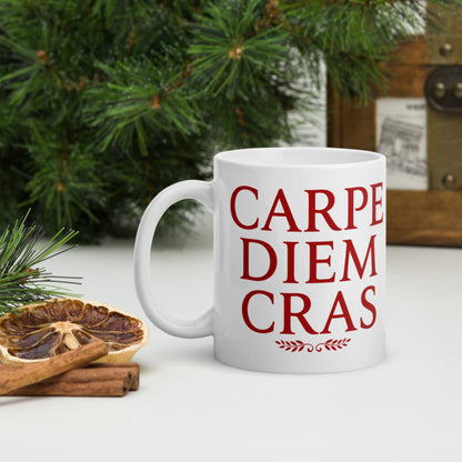 Seize the Day Tomorrow in Latin Mug - history buff gift by HistoHead