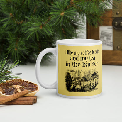 Coffee Black Tea in the Harbor Mug - history buff gift by HistoHead