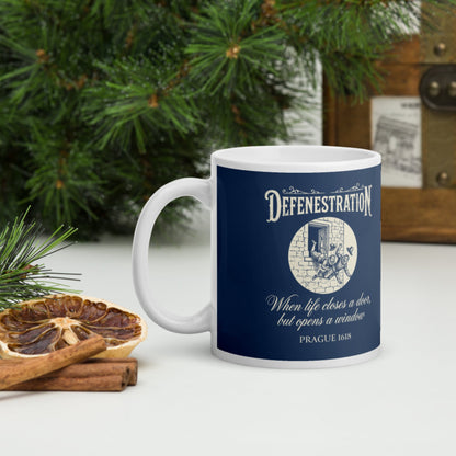 Defenestration When Life Closes A Door But Opens A Window Mug - history buff gift by HistoHead