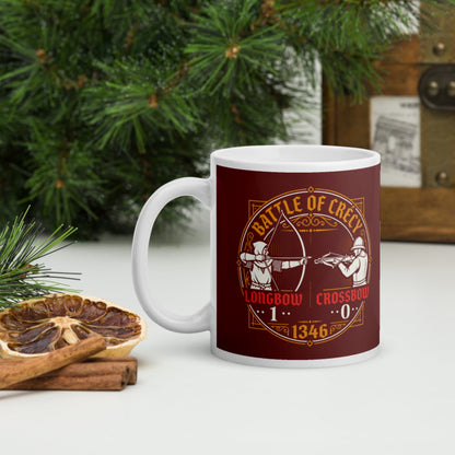 Battle of Crécy Longbow vs Crossbow Mug - history buff gift by HistoHead