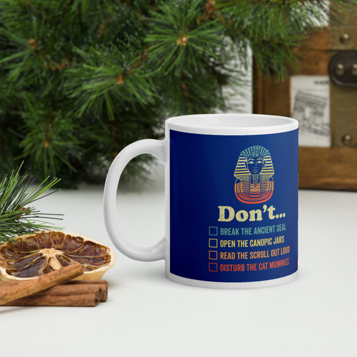 King Tutankhamun Advice Mug - history buff gift by HistoHead