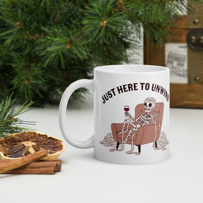 Just Here to Unwind Mug - history buff gift by HistoHead
