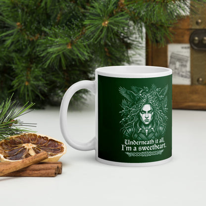 The Morrigan Underneath I'm a Sweetheart Mug - history buff gift by HistoHead