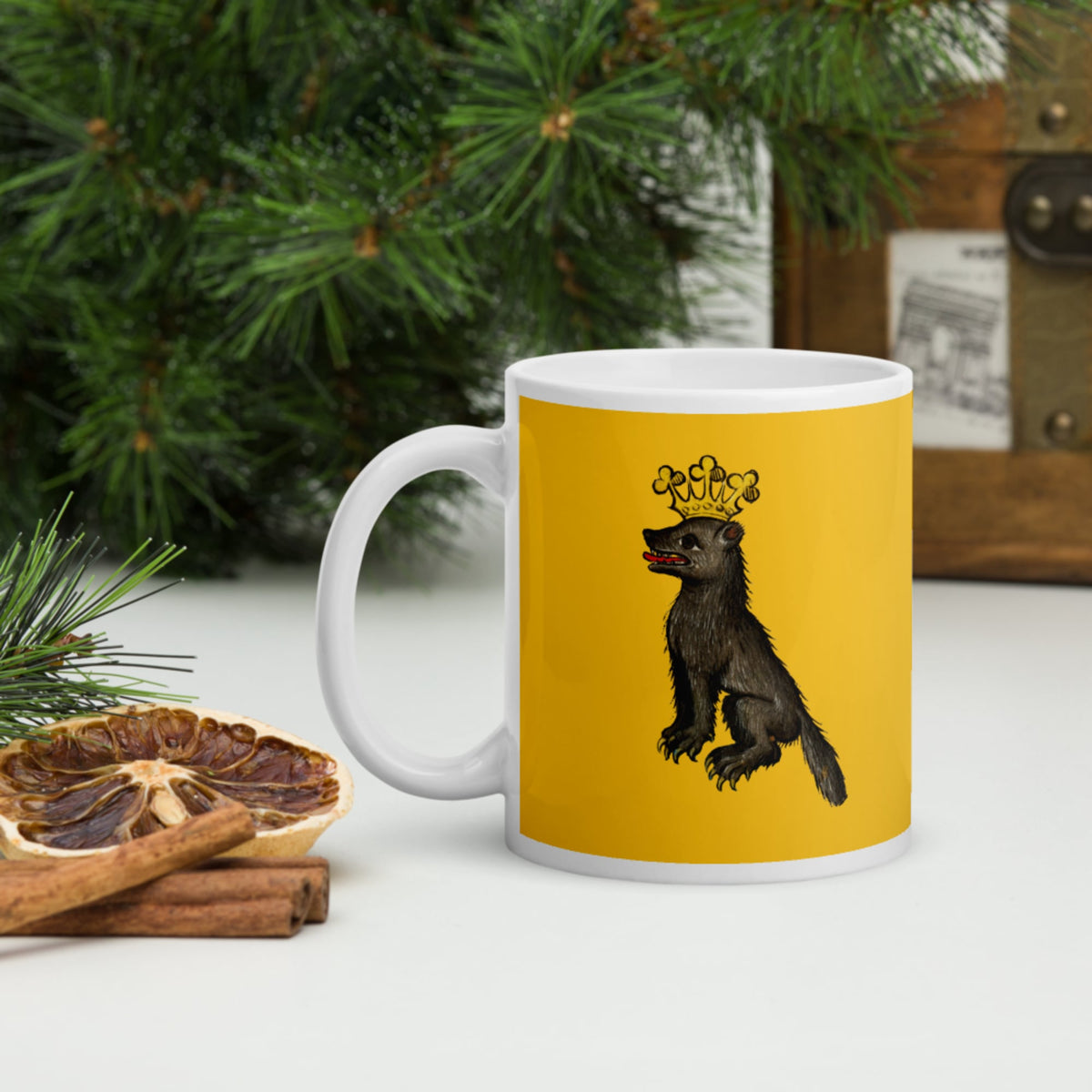 Medieval Wolf King Mug - history buff gift by HistoHead
