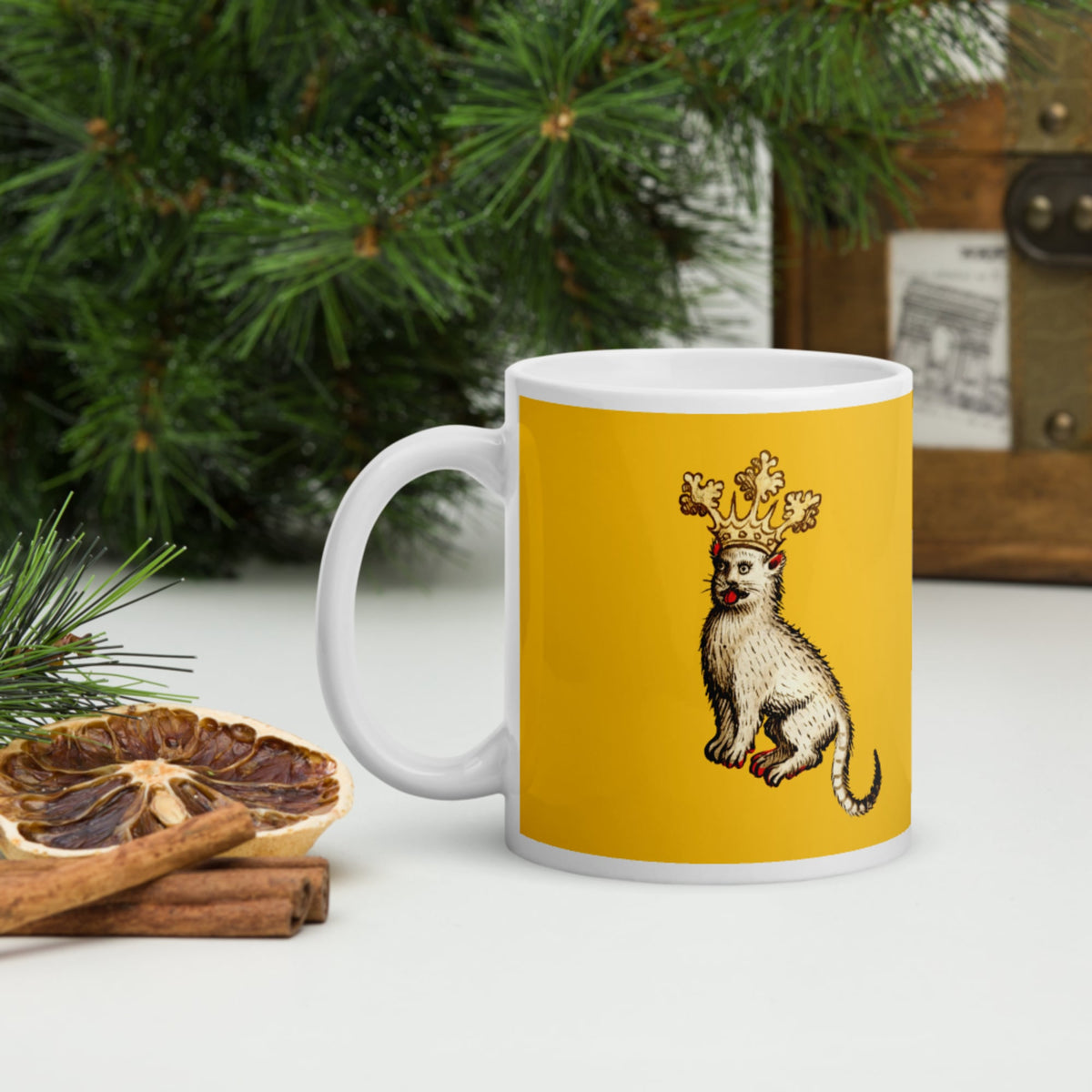 Medieval Cat King Mug - history buff gift by HistoHead