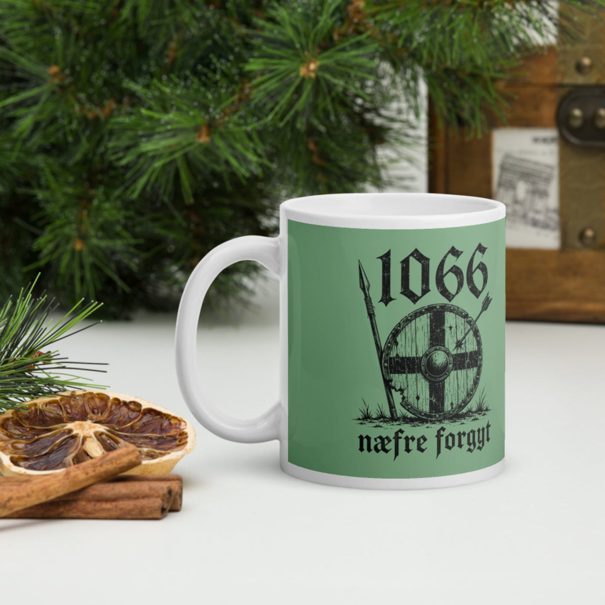 1066 Never Forget in Old English Mug - history buff gift by HistoHead