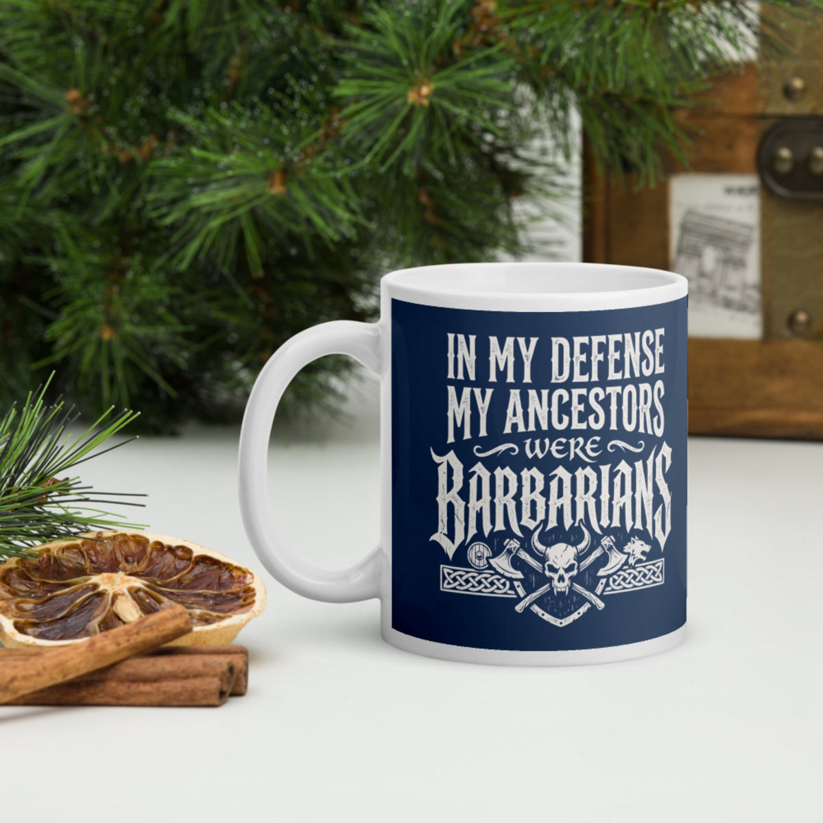 In My Defense My Ancestors Were Barbarians Mug - history buff gift by HistoHead