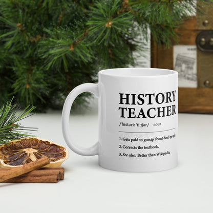 History Teacher Definition Mug - history buff gift by HistoHead