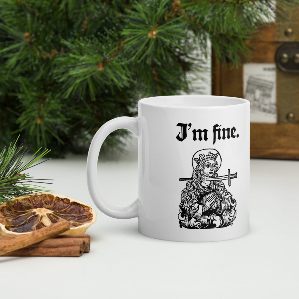 Saint Lucy I'm Fine Mug - history buff gift by HistoHead