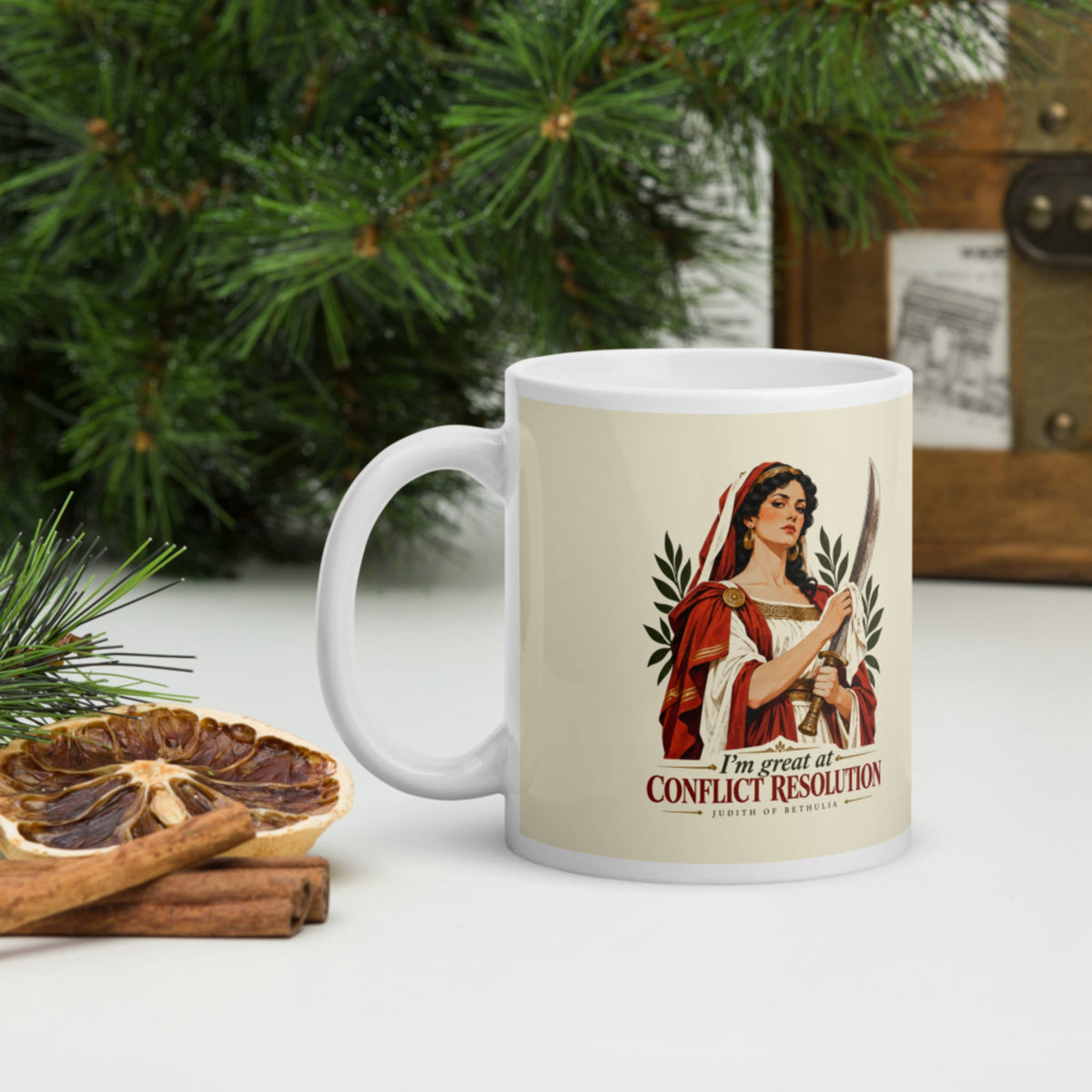 Judith of Bethulia I'm Great at Conflict Resolution Mug - history buff gift by HistoHead