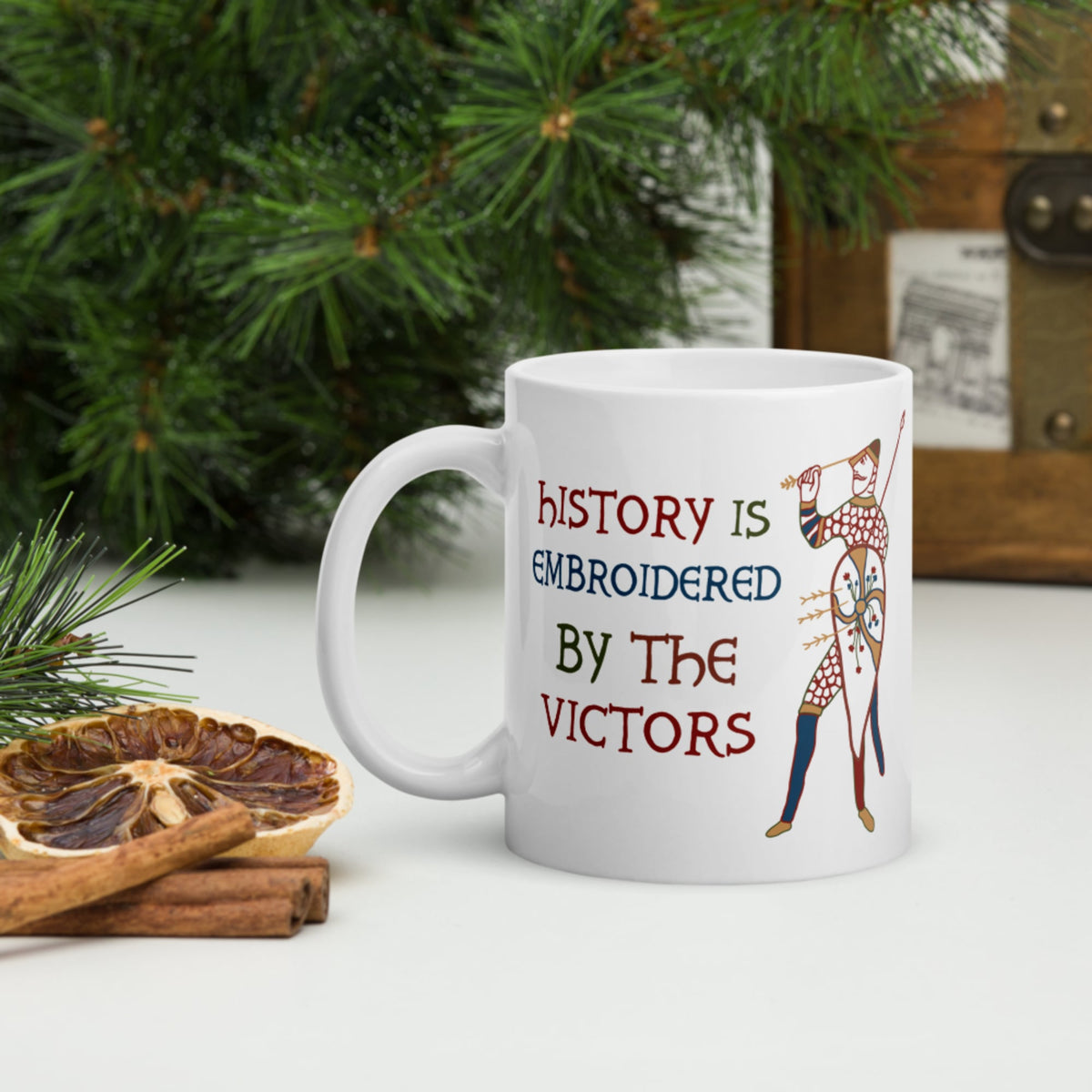 Harold Godwinson History Is Embroidered by the Victors Bayeux Tapestry Mug - history buff gift by HistoHead