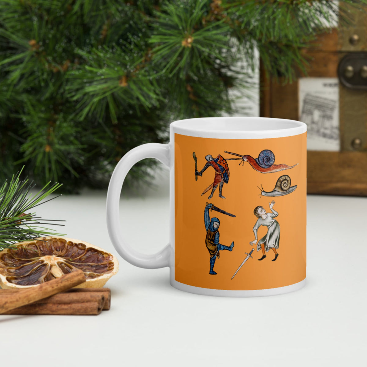 Medieval Marginalia Snail Enemy Mug - history buff gift by HistoHead
