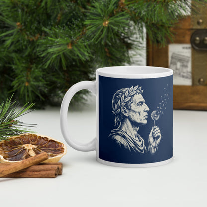 Caesar Blowing Wishes Mug - history buff gift by HistoHead