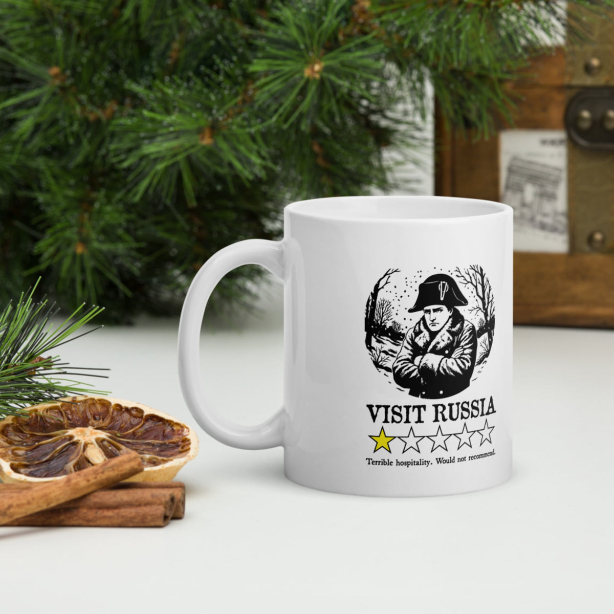 Napoleon Visit Russia Review Mug - history buff gift by HistoHead