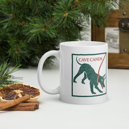 Cave Canem Pompeii Mosaic Mug - history buff gift by HistoHead