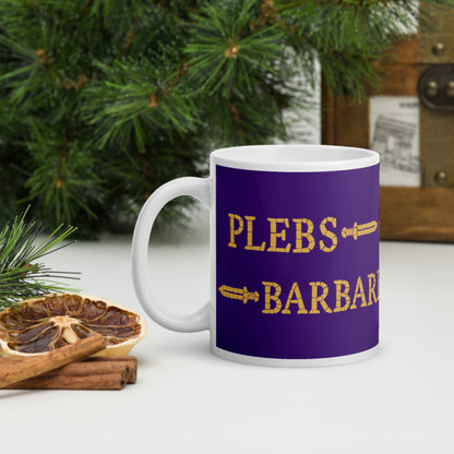 Mosaic Plebs or Barbari Mug - history buff gift by HistoHead
