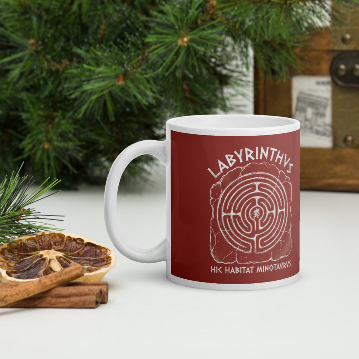 Labyrinthus Here Lives Minotaur Mug - history buff gift by HistoHead