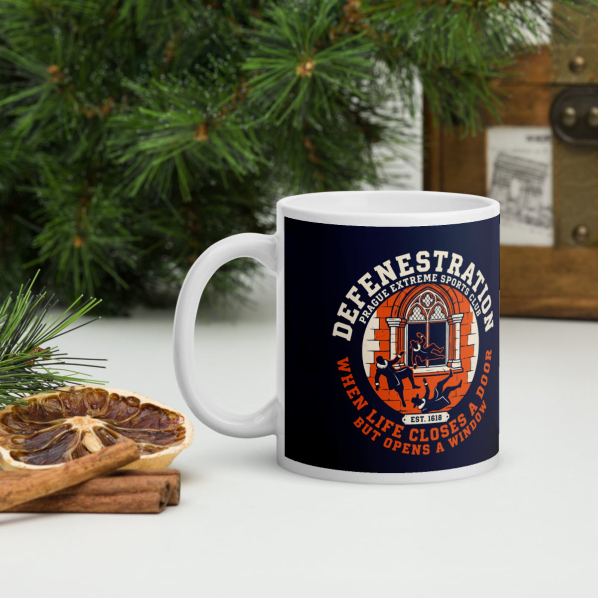 Defenestration Prague Extreme Sports Club Mug - history buff gift by HistoHead