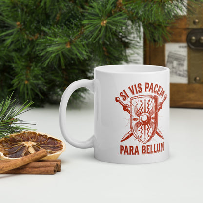Si Vis Pacem Para Bellum Scutum Mug - history buff gift by HistoHead
