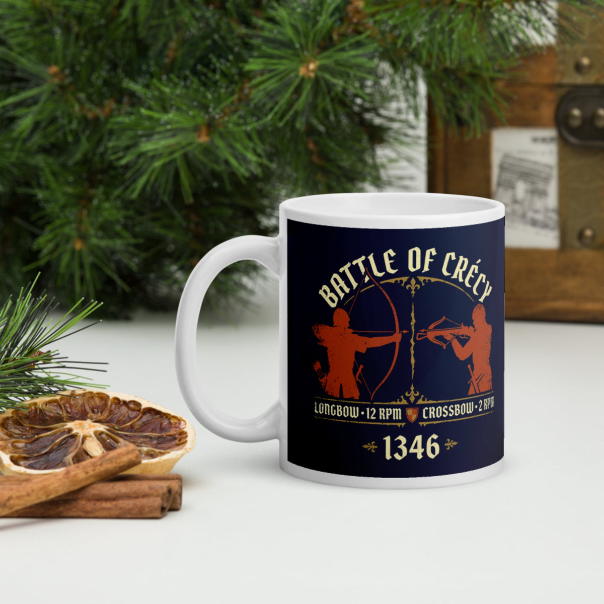 Battle of Crecy 1346 Mug - history buff gift by HistoHead