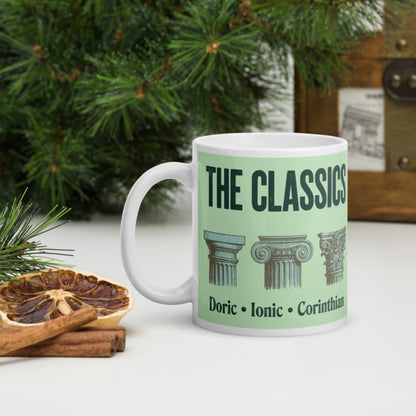 The Classics Doric Ionic Corinthian Mug - history buff gift by HistoHead