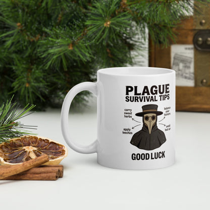 Plague Survival Tips Mug - history buff gift by HistoHead