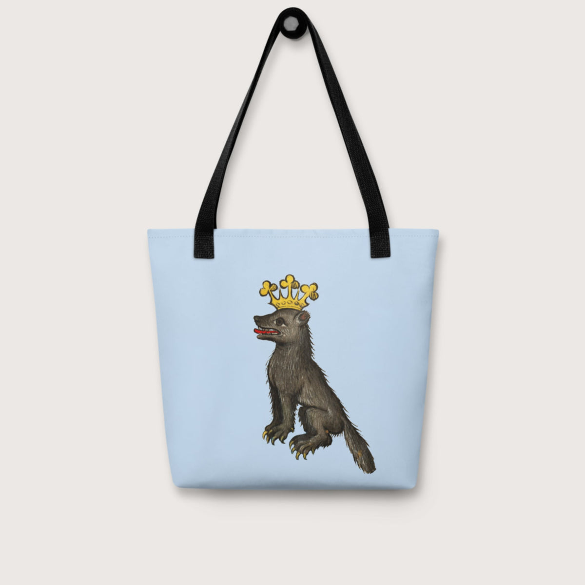 Medieval Wolf King Bag - history buff gift by HistoHead