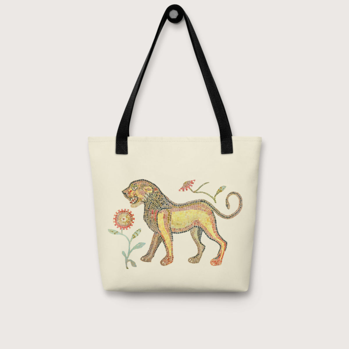 Ancient Roman Mosaic Lion Bag - history buff gift by HistoHead