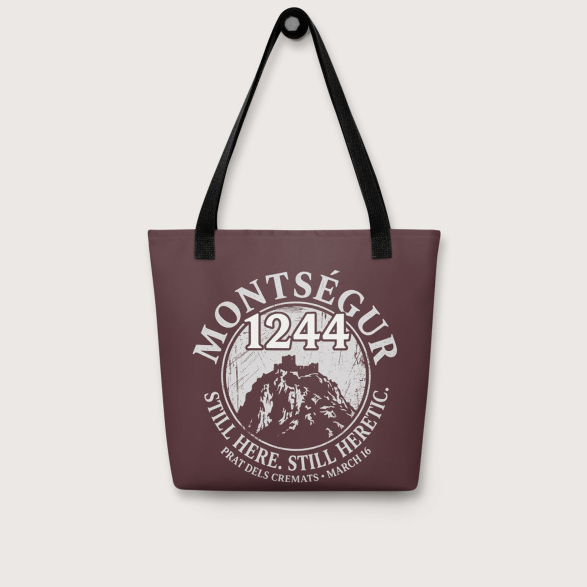 Montségur 1244 Still Here Still Heretic Bag - history buff gift by HistoHead