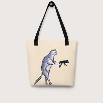 Weird Medieval Cat's Mouse-Gun Bag - history buff gift by HistoHead