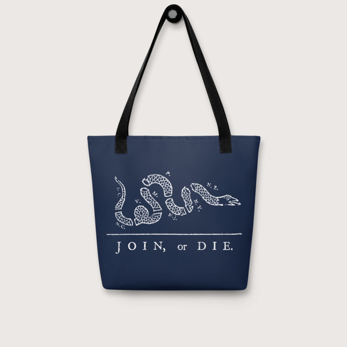 Join Or Die Bag - history buff gift by HistoHead