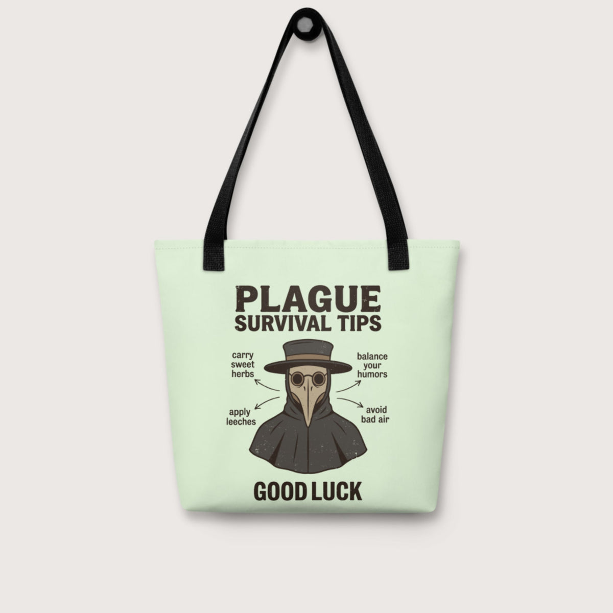Plague Survival Tips Bag - history buff gift by HistoHead