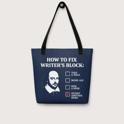 Shakespeare How to Fix Writer's Block Bag - history buff gift by HistoHead