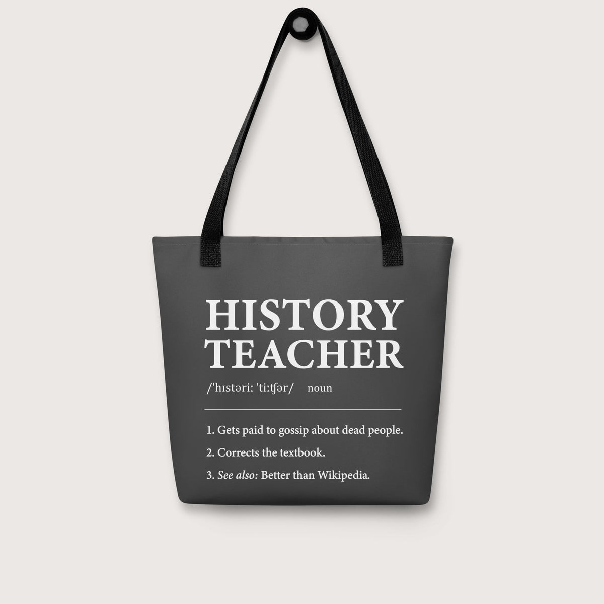 History Teacher Definition Bag - history buff gift by HistoHead