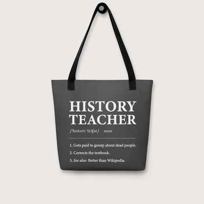 History Teacher Definition Bag - history buff gift by HistoHead