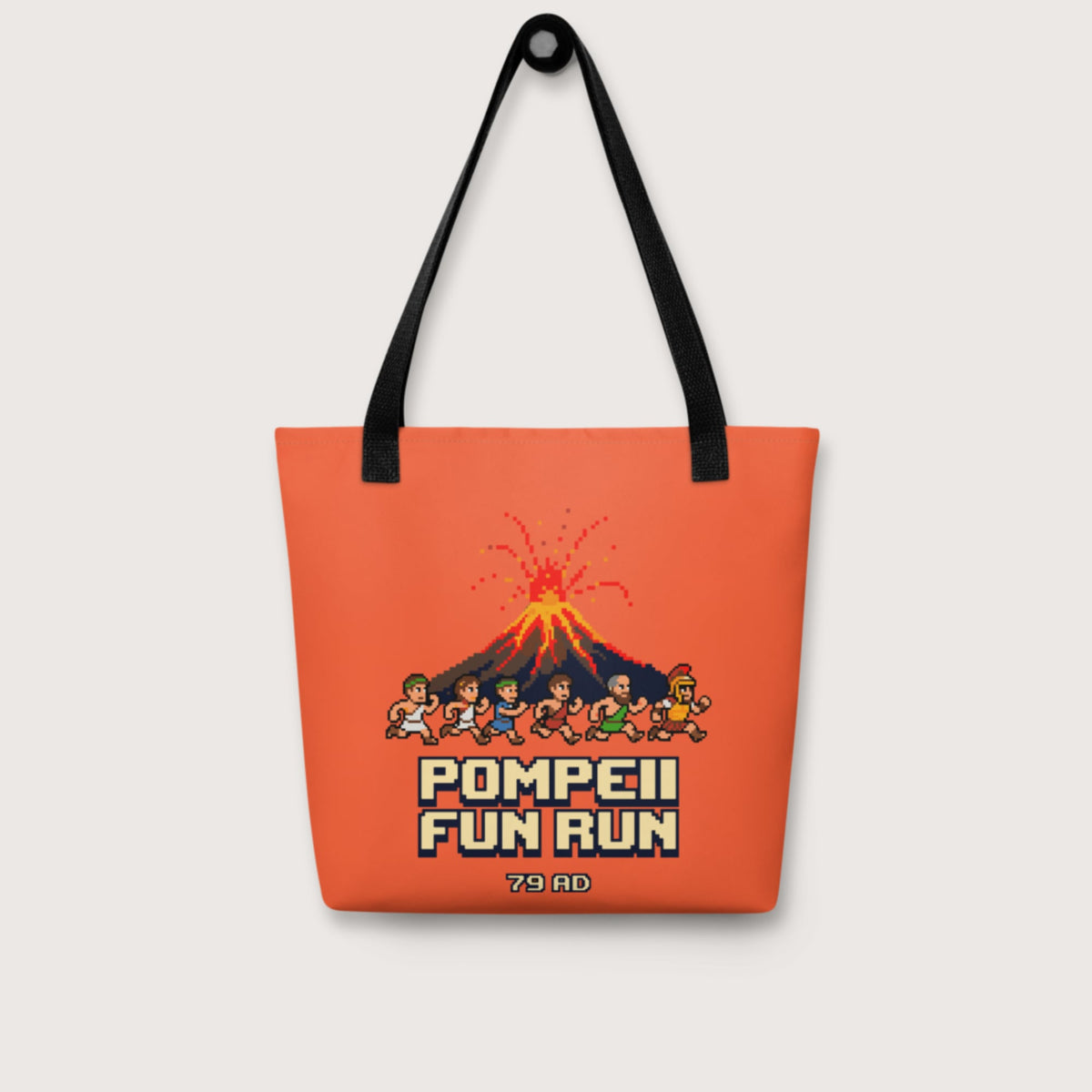 Pompeii Fun Run Pixel Art Bag - history buff gift by HistoHead