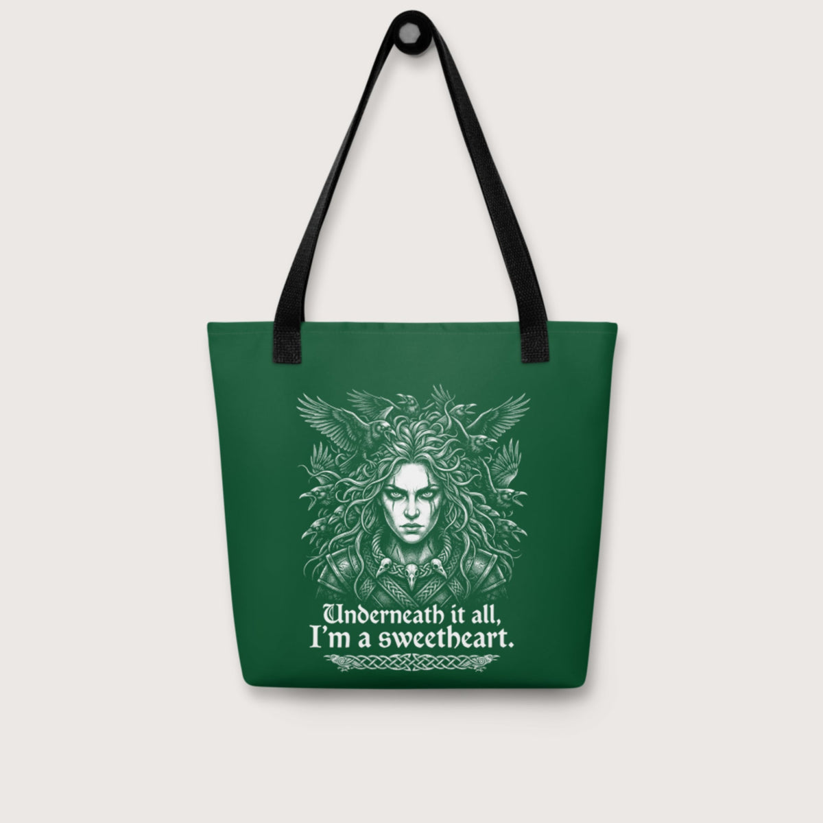 The Morrigan Underneath I'm a Sweetheart Bag - history buff gift by HistoHead