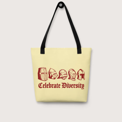 Celebrate Diversity Medieval Helmets Edition Bag - history buff gift by HistoHead