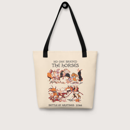 Bayeux Tapestry No One Briefed the Horses Bag - history buff gift by HistoHead