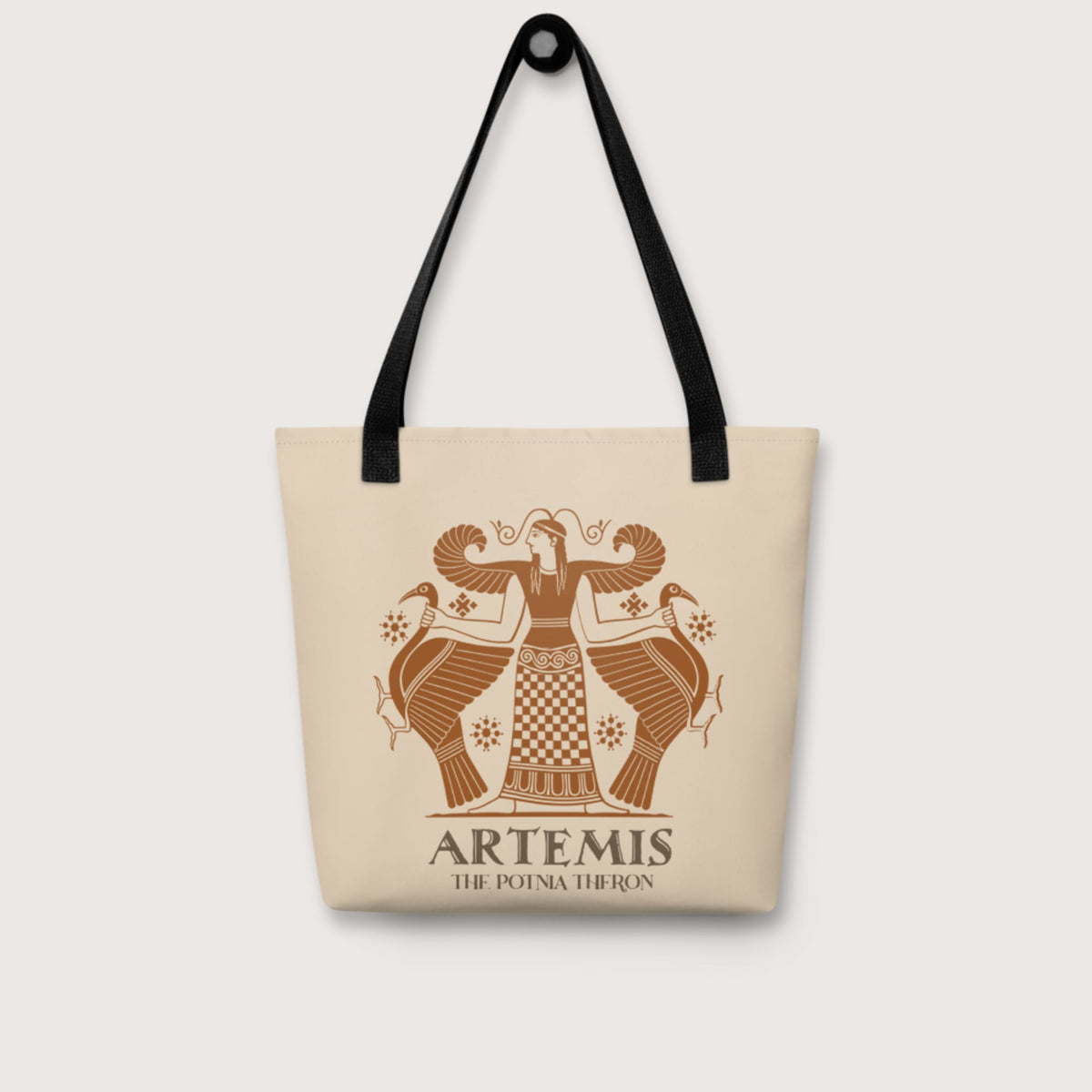 Artemis the Potnia Theron Pottery Art Bag - history buff gift by HistoHead