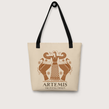 Artemis the Potnia Theron Pottery Art Bag - history buff gift by HistoHead