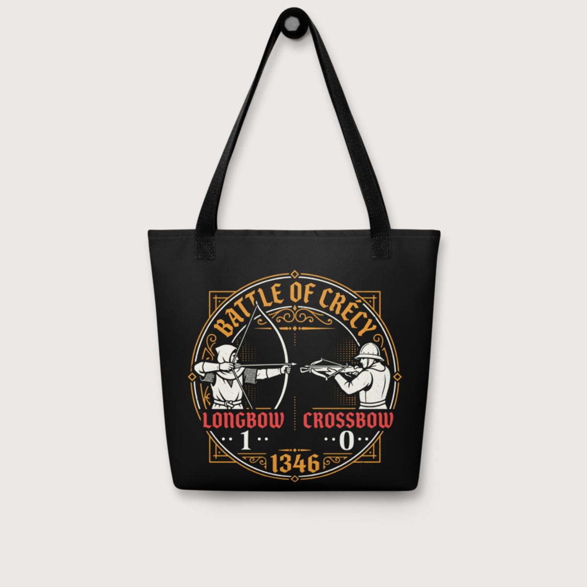 Battle of Crécy Longbow vs Crossbow Bag - history buff gift by HistoHead