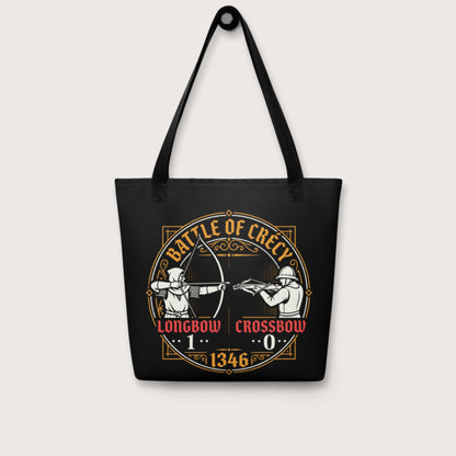 Battle of Crécy Longbow vs Crossbow Bag - history buff gift by HistoHead
