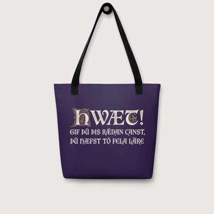 If You Can Read This You Have Too Much Education in Old English Bag - history buff gift by HistoHead