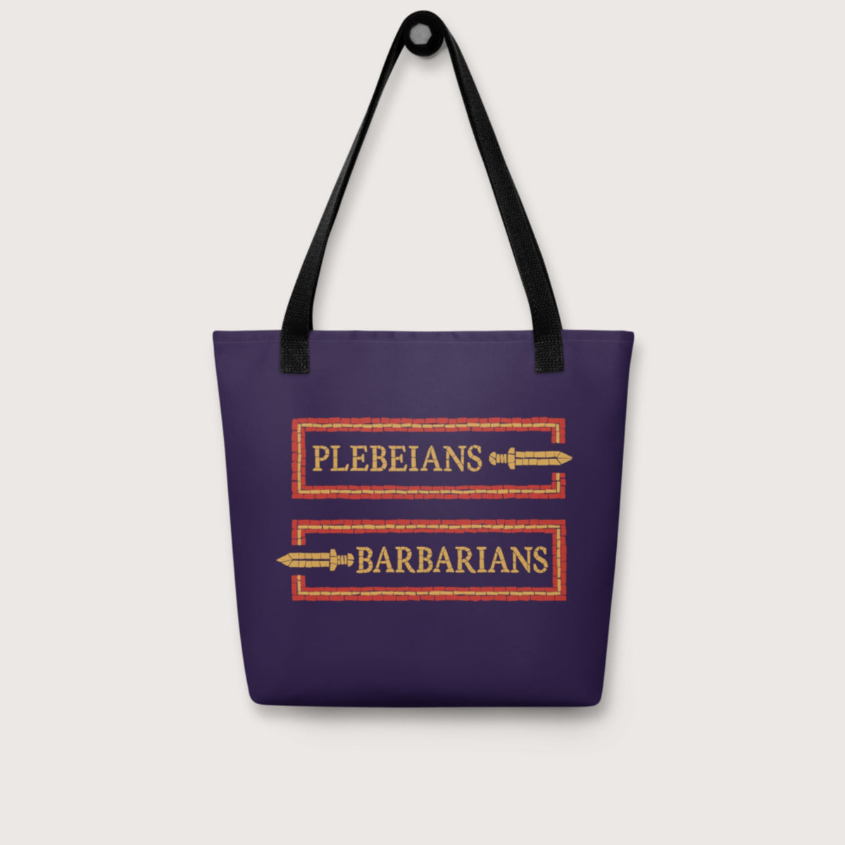 Mosaic Plebeians or Barbarians Bag - history buff gift by HistoHead